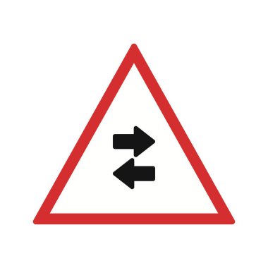 Vektör çift yönlü trafik tek yönlü yol işareti simgesi haçlar