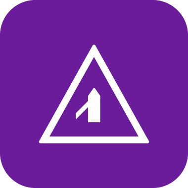 Vektör küçük çapraz yoldan sola yol işareti ICO