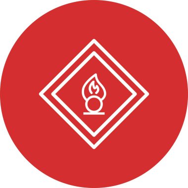 Vektör Oxidizing Ajan yol işareti ICO