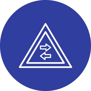 Vektör çift yönlü trafik tek yönlü yol işareti simgesi haçlar