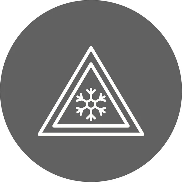 Vector Riesgo Hielo Señal Tráfico Ico — Archivo Imágenes Vectoriales