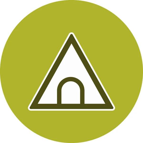 Vektor Tunnel Verkehrszeichensymbol — Stockvektor