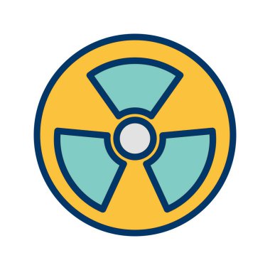 Vektör radyo aktif yol işareti ICO