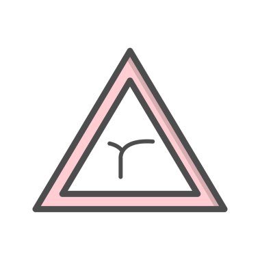 Vektör Kavşağı viraj öncesinde yol işareti ICO