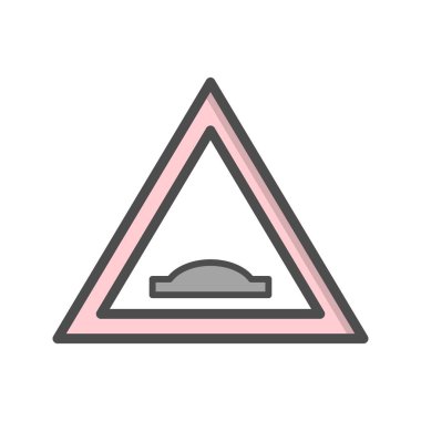 Vektör kambur köprü yol işareti ICO