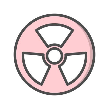 Vektör radyo aktif yol işareti ICO