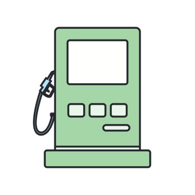 Vektör akaryakıt istasyonu yol işareti simgesi