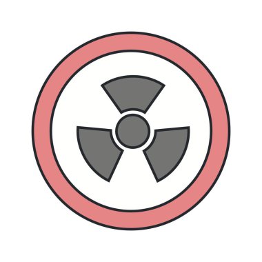 Vektör radyo aktif yol işareti simgesi