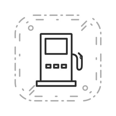 Vektör akaryakıt istasyonu yol işareti ICO