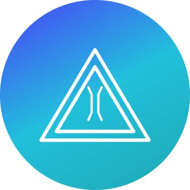 Vektör dar köprü yol işareti ICO