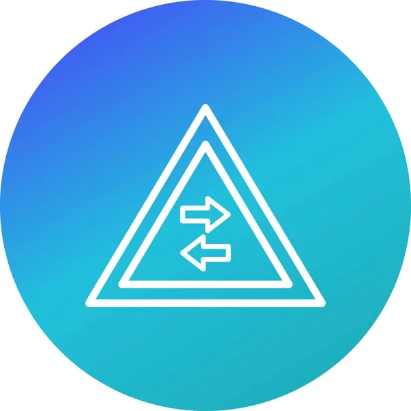 Two Way Traffic Crosses One Way Iconストックベクター ロイヤリティ