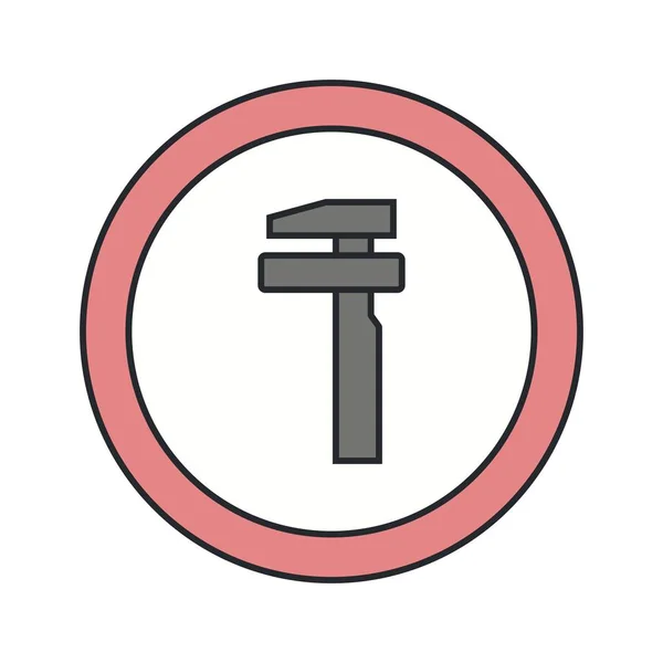 サービス道路標識のアイコンを打破するベクトル — ストックベクタ