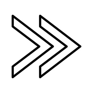 İleri vektör simge işareti simge vektör çizim kişisel ve ticari kullanım için..