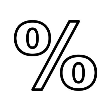 Yüzde vektör simge işareti simge vektör çizim kişisel ve ticari kullanım için..