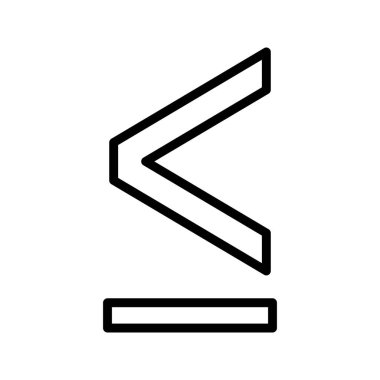 Lessthen vektör simge işareti simge vektör çizim kişisel ve ticari kullanım için..