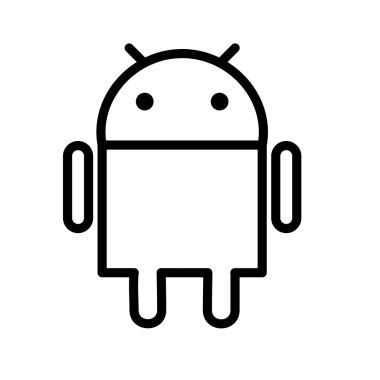 Android vektör simge işareti simge vektör çizim kişisel ve ticari kullanım için..