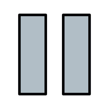 Kişisel ve ticari kullanım için Duraklat vektör simge işareti simge vektör çizim..