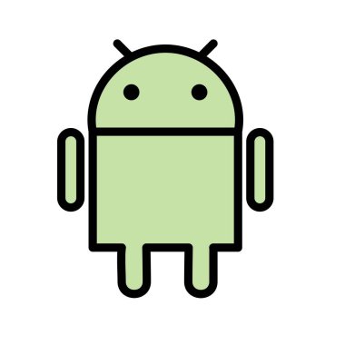 Android vektör simge işareti simge vektör çizim kişisel ve ticari kullanım için..