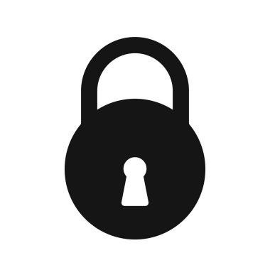 Kilit vektör simge işareti simge vektör çizim kişisel ve ticari kullanım için..