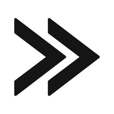 İleri vektör simge işareti simge vektör çizim kişisel ve ticari kullanım için..