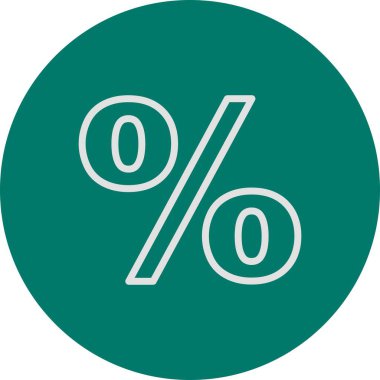 Yüzde vektör simge işareti simge vektör çizim kişisel ve ticari kullanım için..