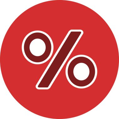 Yüzde vektör simge işareti simge vektör çizim kişisel ve ticari kullanım için..