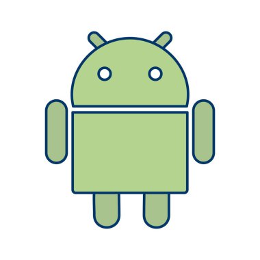 Android vektör simge işareti simge vektör çizim kişisel ve ticari kullanım için..