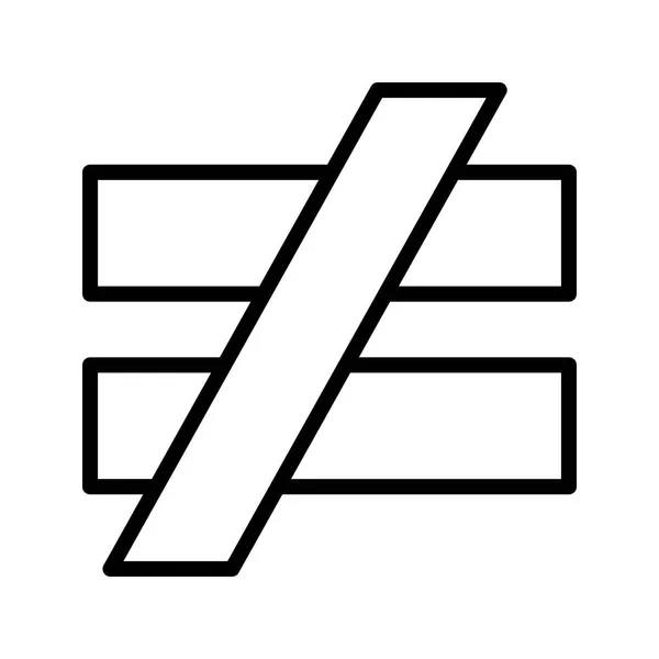 Notequalto Vector Icon Sign Icon Ilustración Vectorial Para Uso Personal — Archivo Imágenes Vectoriales
