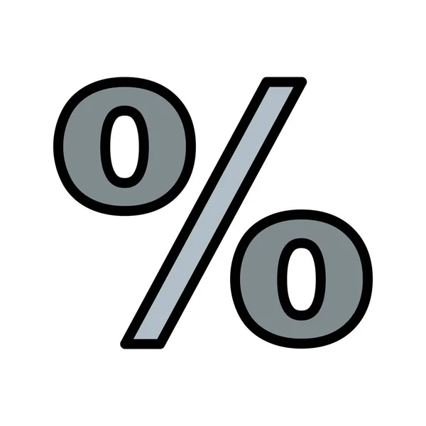 Prozentsatz Vektor Symbol Symbol Vektor Illustration Für Den Persönlichen Und — Stockvektor