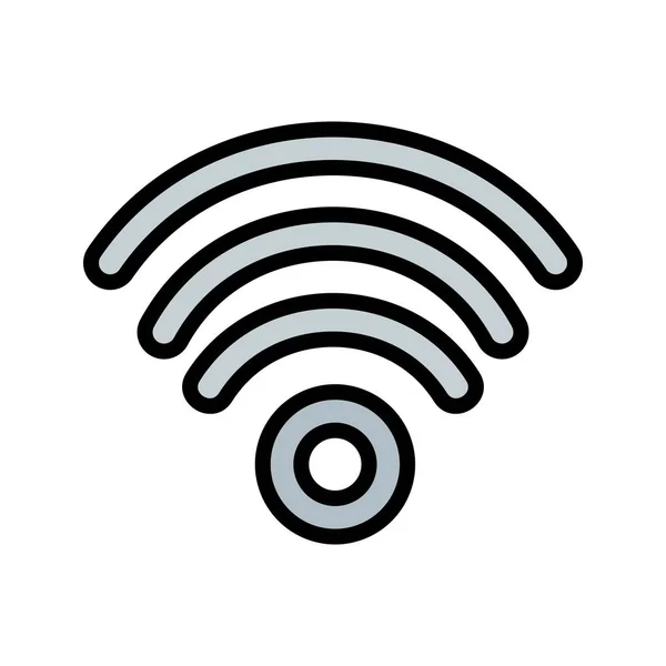 Illustration Vectorielle Icône Signe Icône Wifi Pour Usage Personnel Commercial — Image vectorielle