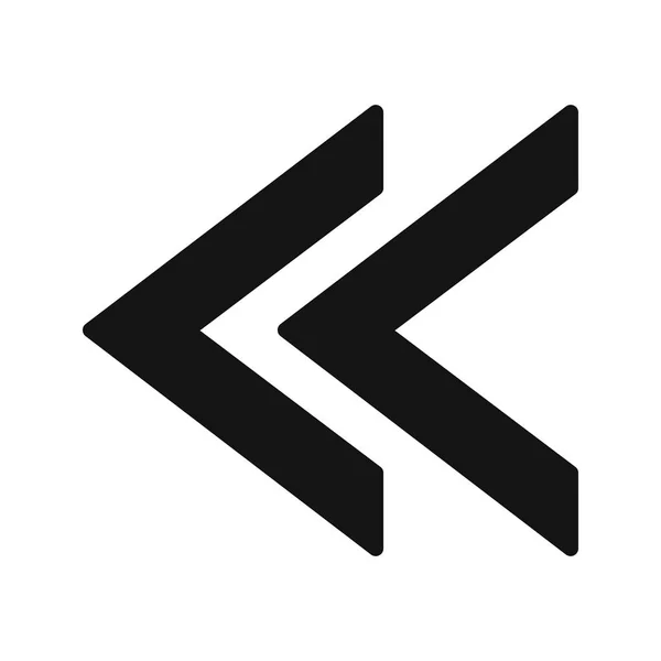 Vorherige Vektor Symbol Symbol Vektor Illustration Für Den Persönlichen Und — Stockvektor