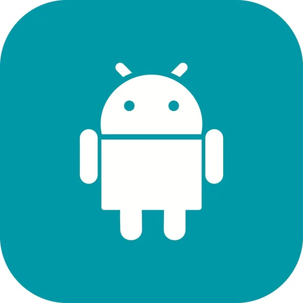 Android Vektör Simge Işareti Simge Vektör Çizim Kişisel Ticari Kullanım — Stok Vektör