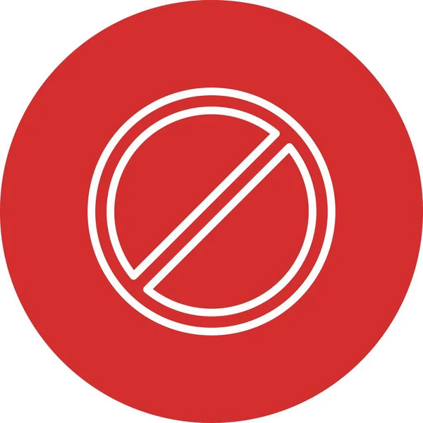 Verbotene Vektor Symbol Symbol Vektor Illustration Für Den Persönlichen Und — Stockvektor