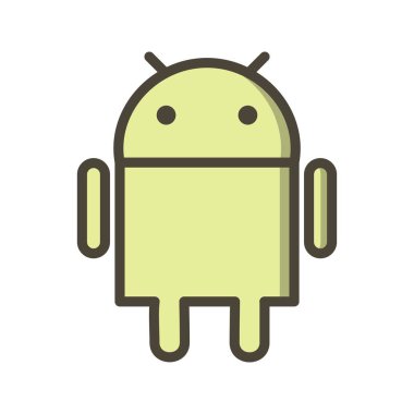 Android vektör simge işareti simge vektör çizim kişisel ve ticari kullanım için..