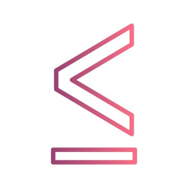 Lessthen vektör simge işareti simge vektör çizim kişisel ve ticari kullanım için..