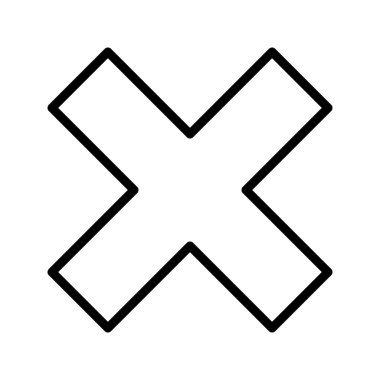 Vektör simge işareti simge vektör çizim kişisel ve ticari kullanım için iptal..