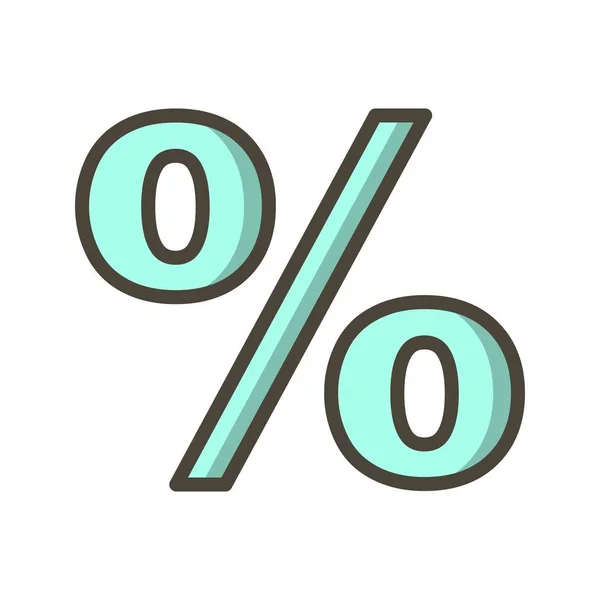 Ilustração Vetor Ícone Sinal Vetor Vetor Porcentagem Para Uso Pessoal —  Vetores de Stock