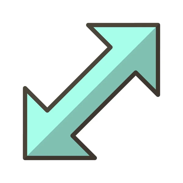 Icono Vector Flecha Doble — Vector de stock