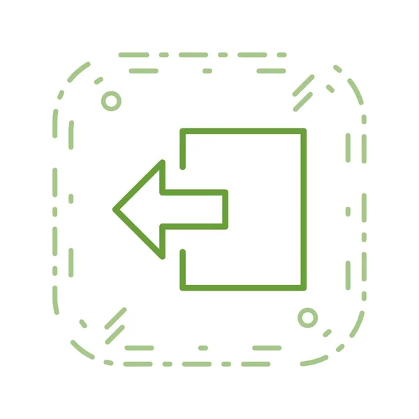 Logout Vector Icon Signaal Pictogram Vectorillustratie Voor Persoonlijk Commercieel Gebruik — Stockvector