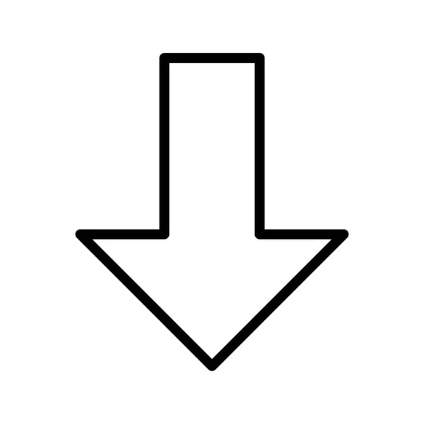 Векторная Иконка Вниз Знак Иконки Векторная Иллюстрация Личного Коммерческого Использования — стоковый вектор