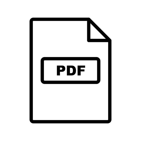 Pdf Vektor Symbol Symbol Vektor Illustration Für Den Persönlichen Und — Stockvektor