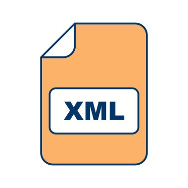 XML vektör simge işareti simge vektör çizim kişisel ve ticari kullanım için..