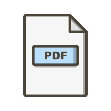 PDF vektör simge işareti simge vektör çizim kişisel ve ticari kullanım için..