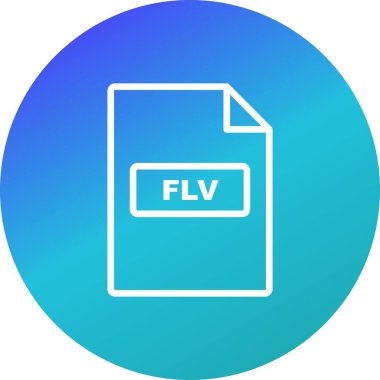 FLV vektör simge işareti simge vektör çizim kişisel ve ticari kullanım için..