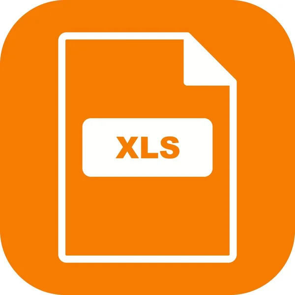 Xls Vektor Icon Zeichen Icon Vektor Illustration Für Den Persönlichen — Stockvektor