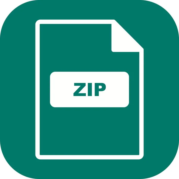 Векторная Иконка Zip Иконкой Иллюстрация Вектора Значка Личного Коммерческого Использования — стоковый вектор