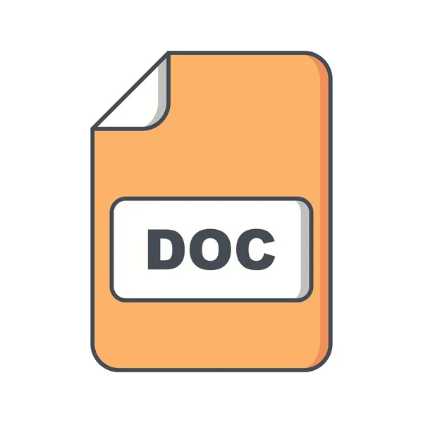 Doc Vector Icon Sign Icon Vector Illustration าหร บการใช งานส — ภาพเวกเตอร์สต็อก