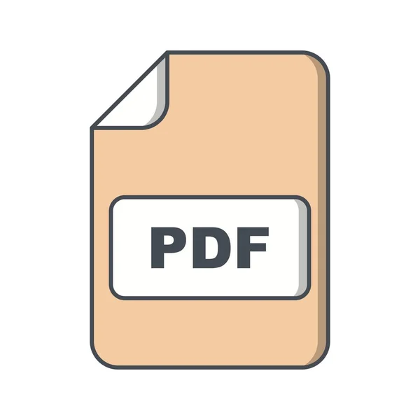 Pdf Vektor Symbol Symbol Vektor Illustration Für Den Persönlichen Und — Stockvektor