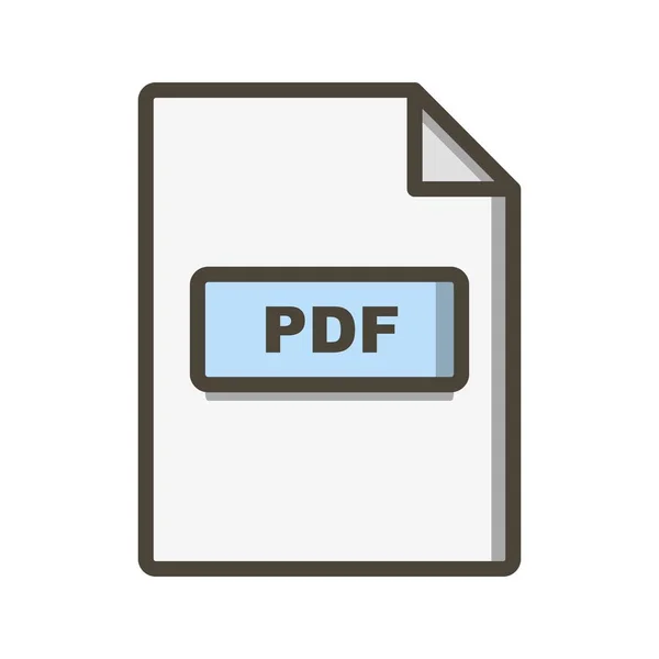 Pdf Vektor Symbol Symbol Vektor Illustration Für Den Persönlichen Und — Stockvektor