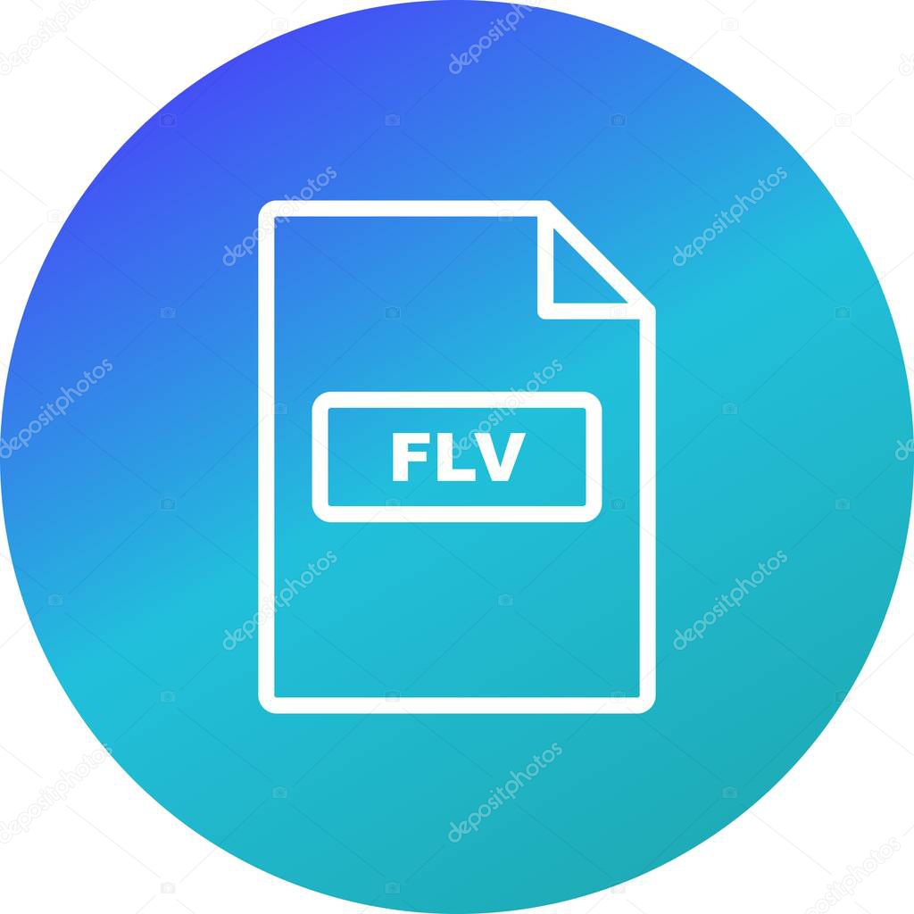 FLV Vector Icon Sign Icon Vector Illustration For Personal And Commercial Use..